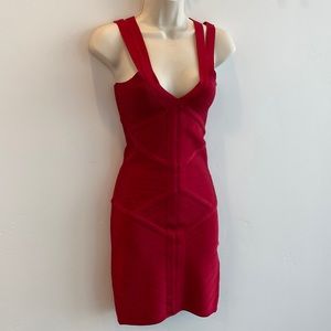 Bebe red bandage dress